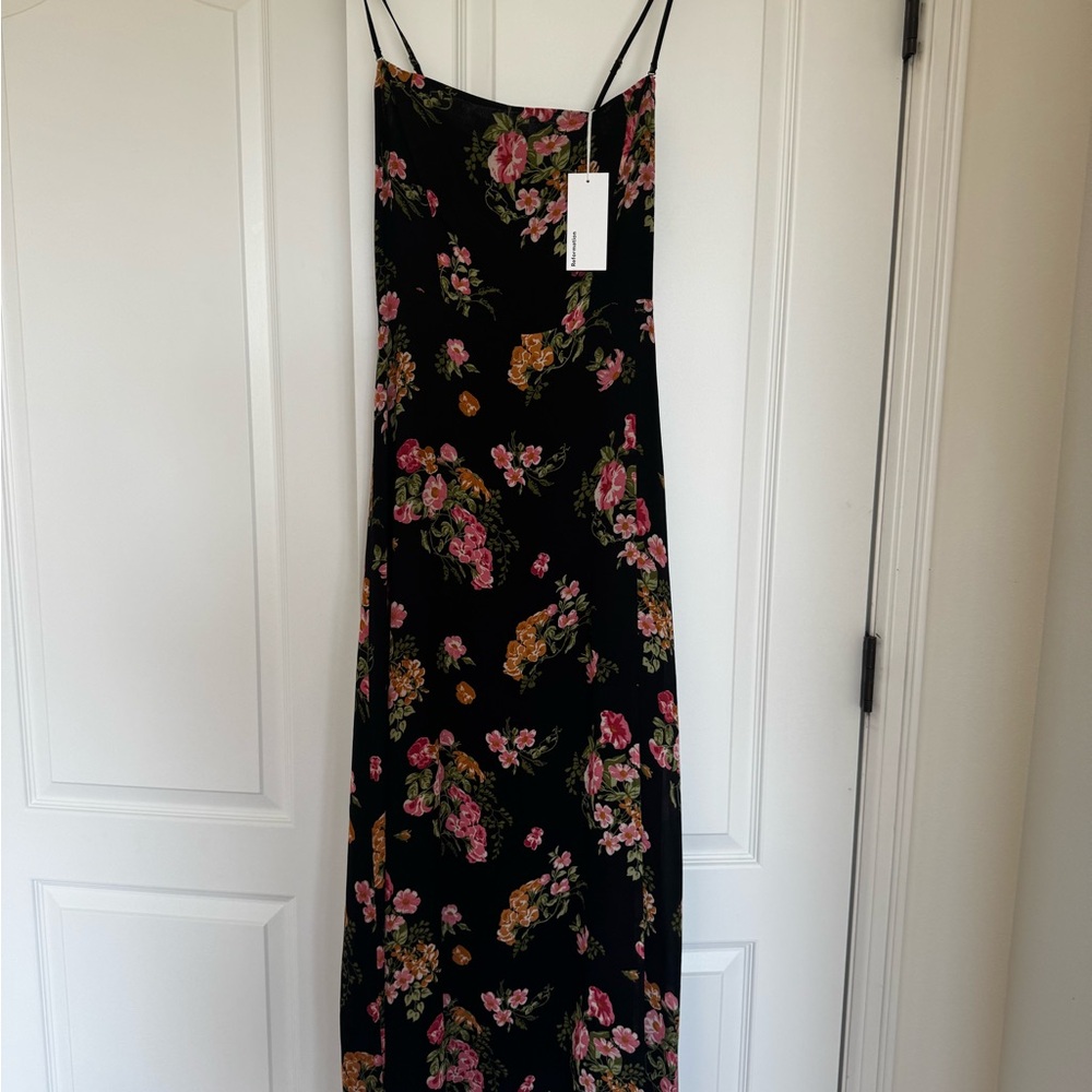 Reformation Floral Black Maxi